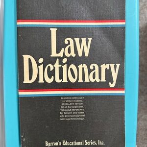Barron's Law Dictionary with Blue Cover